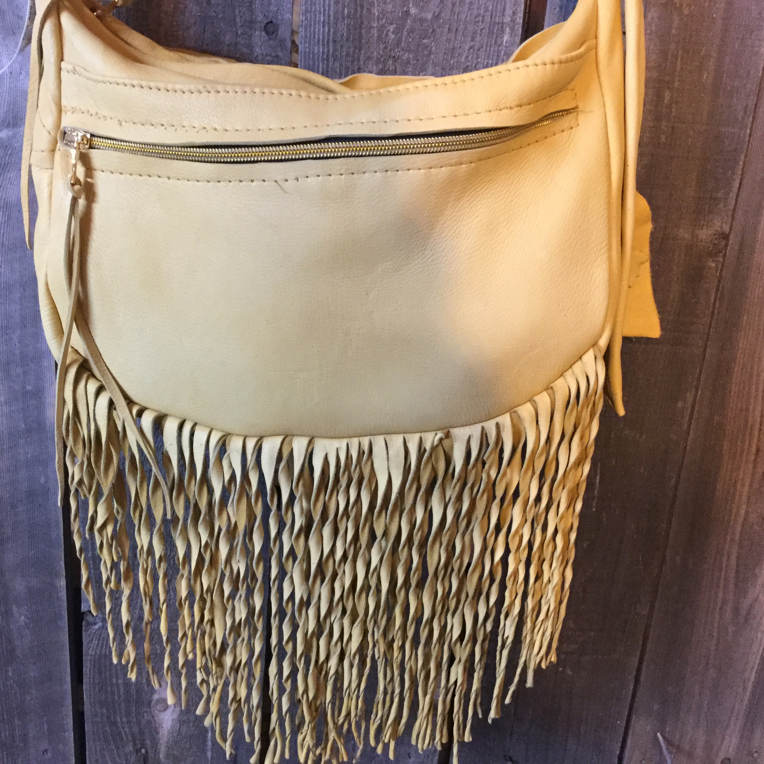 Deer Print Fringe Purse